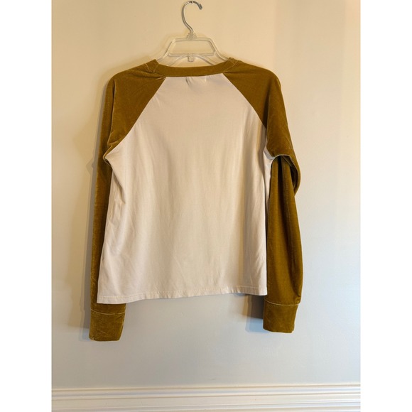 Altard State Baseball long sleeve top with velvet sleeves color block size M - Picture 5 of 6
